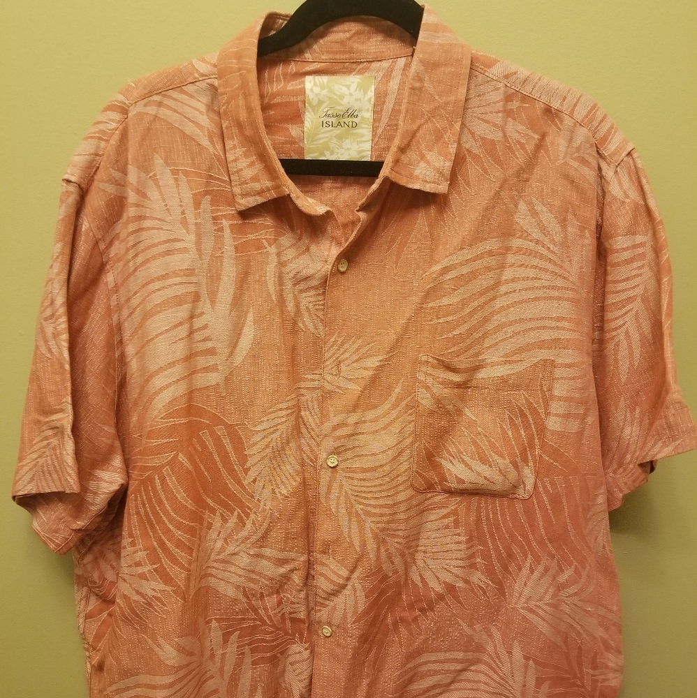Tasso Elba Palm Print Shirt